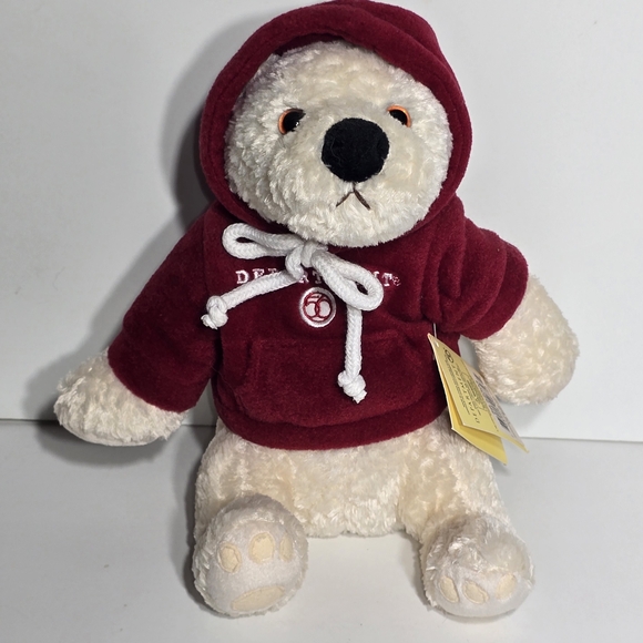 Department 56 Stuffed Bear with Red Hoodie - Picture 1 of 10